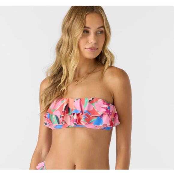O'Neill Cabana Floral Diaz Bandeau Top NWT Size Small - Picture 5 of 6